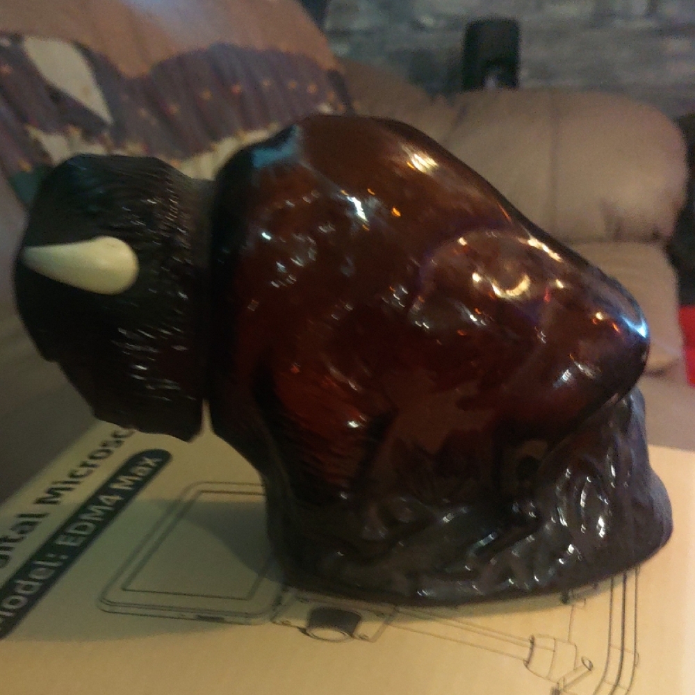Buffalo Figurine in Rich Brown